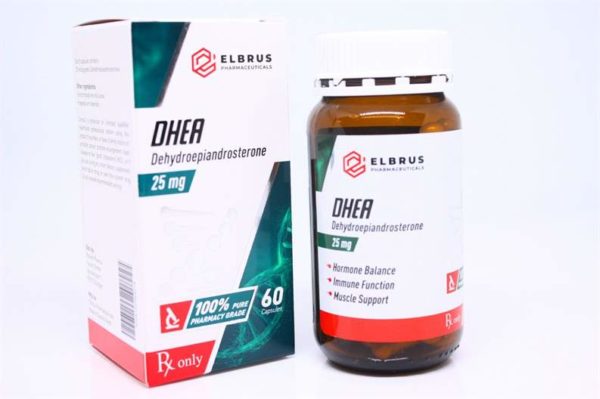 Dehydroepiandrosterone (DHEA) (Elbrus Pharma) (60 Kapseln x 25 mg) – Bild 2