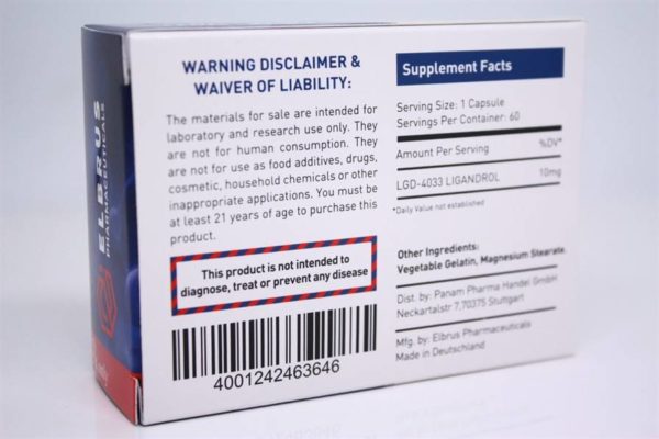 Ligandrol (LGD) (Elbrus Pharma) (60 Kapseln x 10 mg) (Sarms) – Bild 3