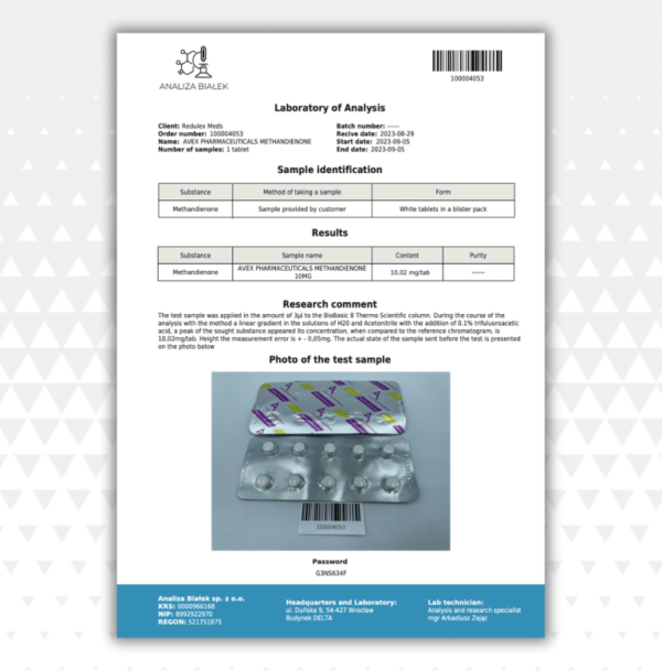 Dianabol (Avex Pharma) (100 Tabletten x 10 mg) – Bild 2