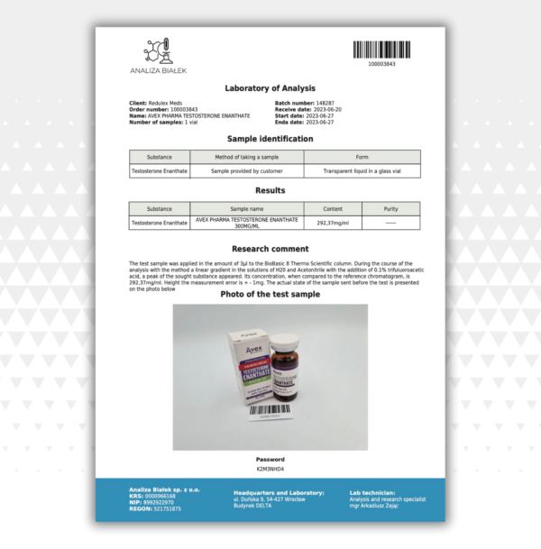 Testosterone Enanthate (Avex Pharma) (3000 mg) – Bild 2