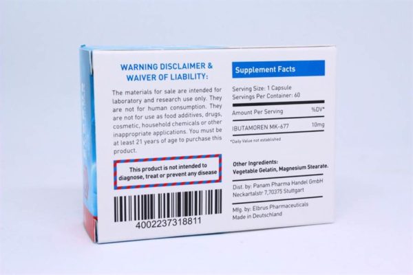 Ibutamoren (MK-677) (Elbrus Pharma) (60 Kapseln x 10 mg) – Bild 3